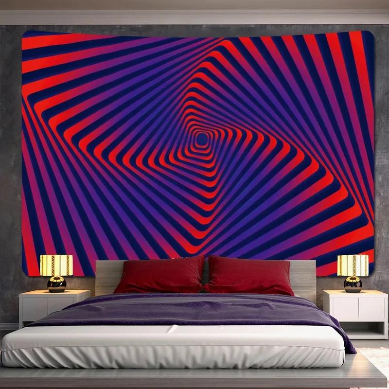Fashionable Home Decor Tapestry Living Room Bedroom Tapestry Abstract Geometric Swirl Pattern