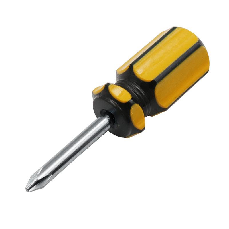 1pcs Short Handle Screwdriver Set Portable Encapsulation/Crystal Radish Handles Flat Crosshead Screwdrivers For Repairing Tools