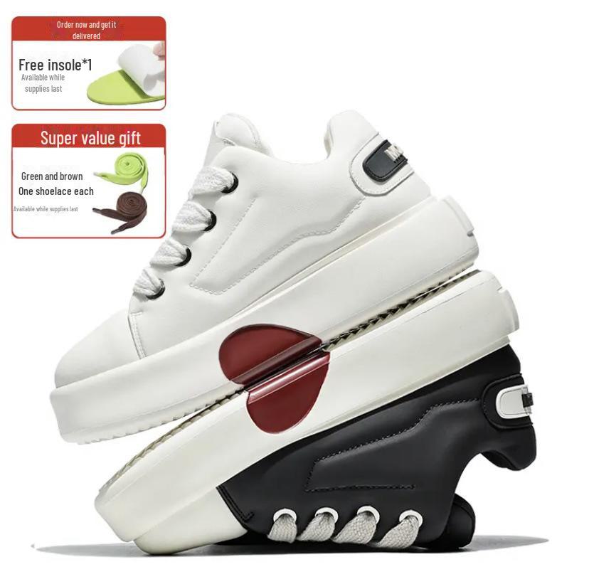 Mobei Pánské trendy ležérní sportovní boty s motivem mandarínské kachny - Módní bílá hovězí kůže s všestrannou měkkou podrážkou.