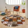 Washable Round Printed Carpet RHM7072
