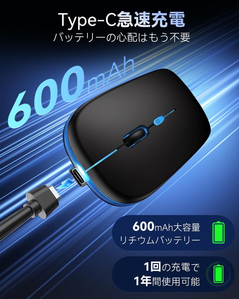 YHOYH Bluetooth Mouse [2025 Ultra-Thin Model with High Precision and Sensitivity] Wireless, Quiet, Slim, Compact, Ambidextrous Bluetooth Wireless