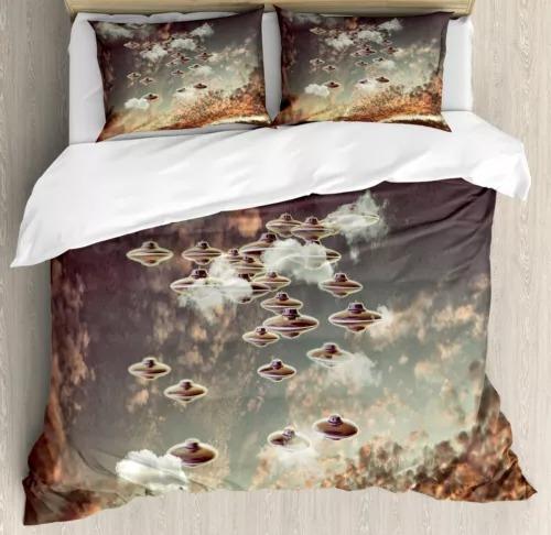 Ufo Duvet Cover Set Bed Decoration First Choice Gift Suitable For Children Boys Girls And Adults Soft Comfortable Breathable