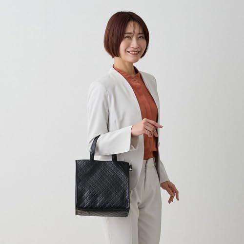 Small tote bag, lunch bag, or side bag in synthetic leather, LT Square Classic-B 1056