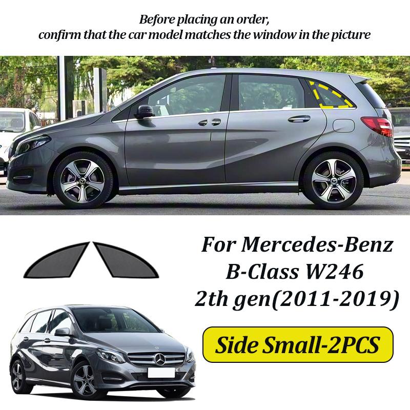 

LINNUNU Для Mercedes Benz B-Class B200 b180 W246 w247 2012- Магнитная автомобильная солнцезащитная шторка на лобовое стекло Боковые окна Защита от УФ-излучения 2Th-Side Small 2pcs