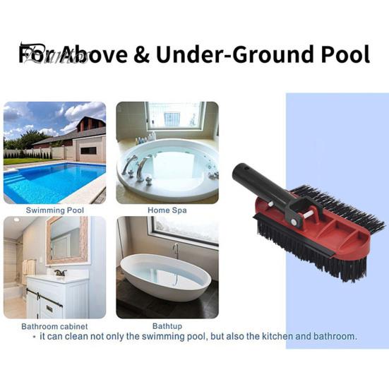 Swimming Pool Cleaning Brush Hard And Dense Bristle Rotary Handle 270 Degree Cleaning Pool Walls Steps Hand Scrub Brushes Bathroom Spa Hot Tub Cleaner