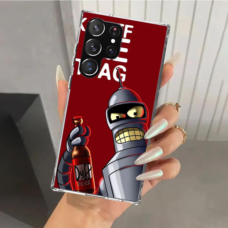 Cartoon F-Futuramas Phone Case for Samsung Galaxy S25 S24 S23 Ultra S22 S21 Plus S20 FE S10 + S10E S25U Soft Print Shell S24 S23
