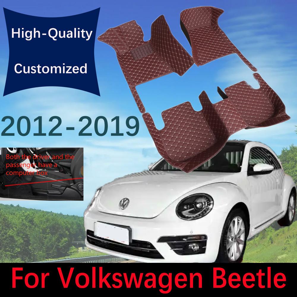 

Кожаные автомобильные коврики на заказ для VW Volkswagen Beetle Coccinelle A5 2012 2013-2018 2019, автомобильные коврики для ног