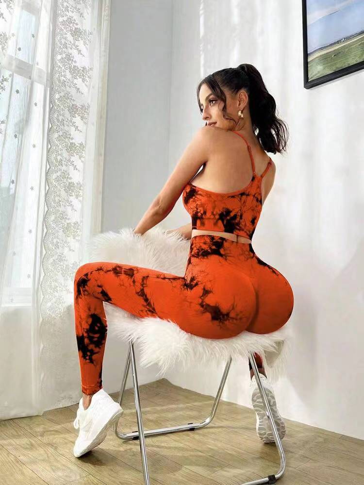 JYL Backless Seamless Yoga Suit Hip Lifting Pants Fitness Outfit