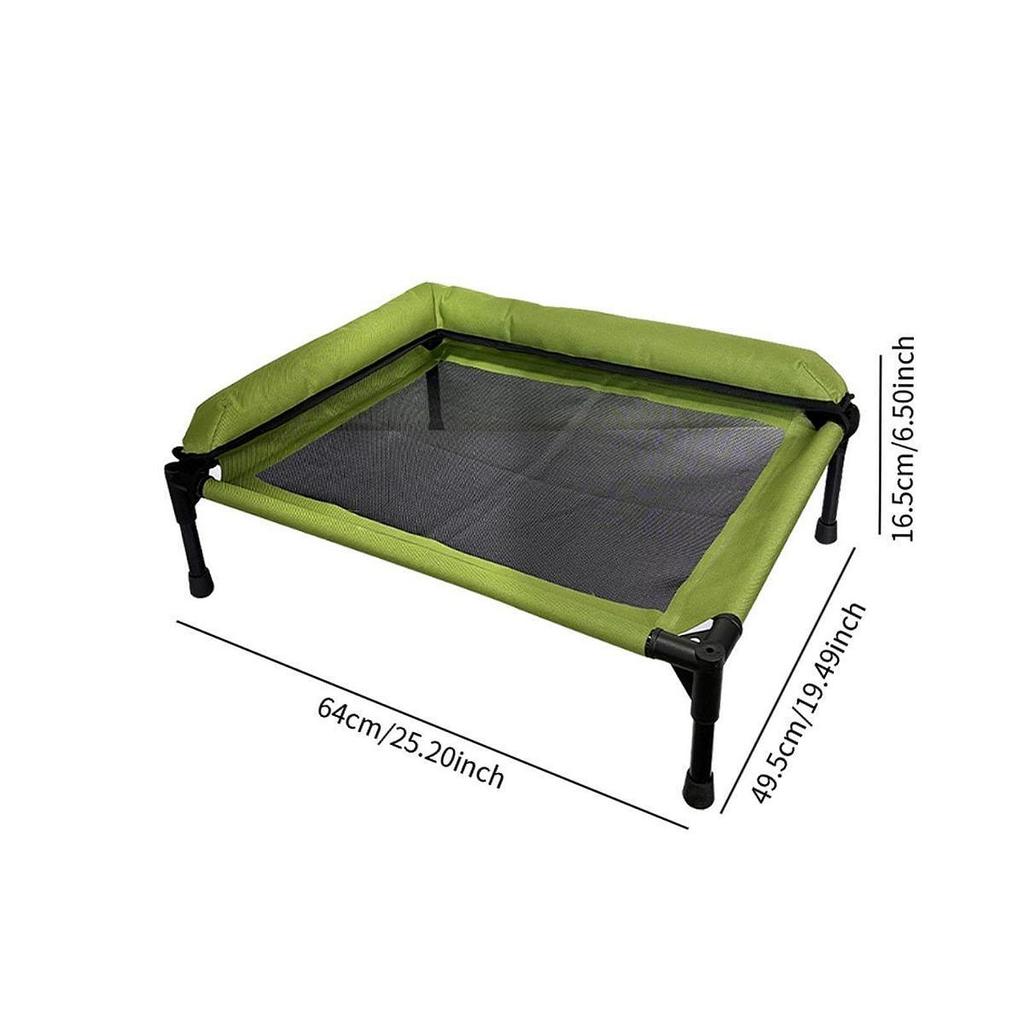 Outdoor Indoor Elevated Pet Bed Washable Mesh Raised Cot Hammock Cooling Mat for Dogs for Backyard or Camping