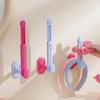 New L-Shape Hairband Storage Hook Scalable Punch Free Cloth Hanger Dopamine Wall Mounted Kitchen Storage Rack