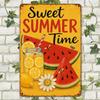 Vintage "Sweet Summertime" metal sign, 8x12 inch.