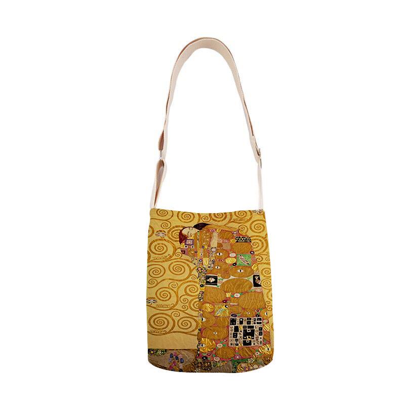 Printed Shoulder Bag, Mini Tote Bag, Women s Canvas Bag, Small Crossbody Bag 21.5x24cm