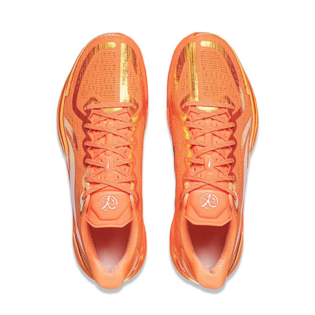 Li Ning Gamma Basketball Shoes Men's Low Top Carrot Orange ABAV035-29