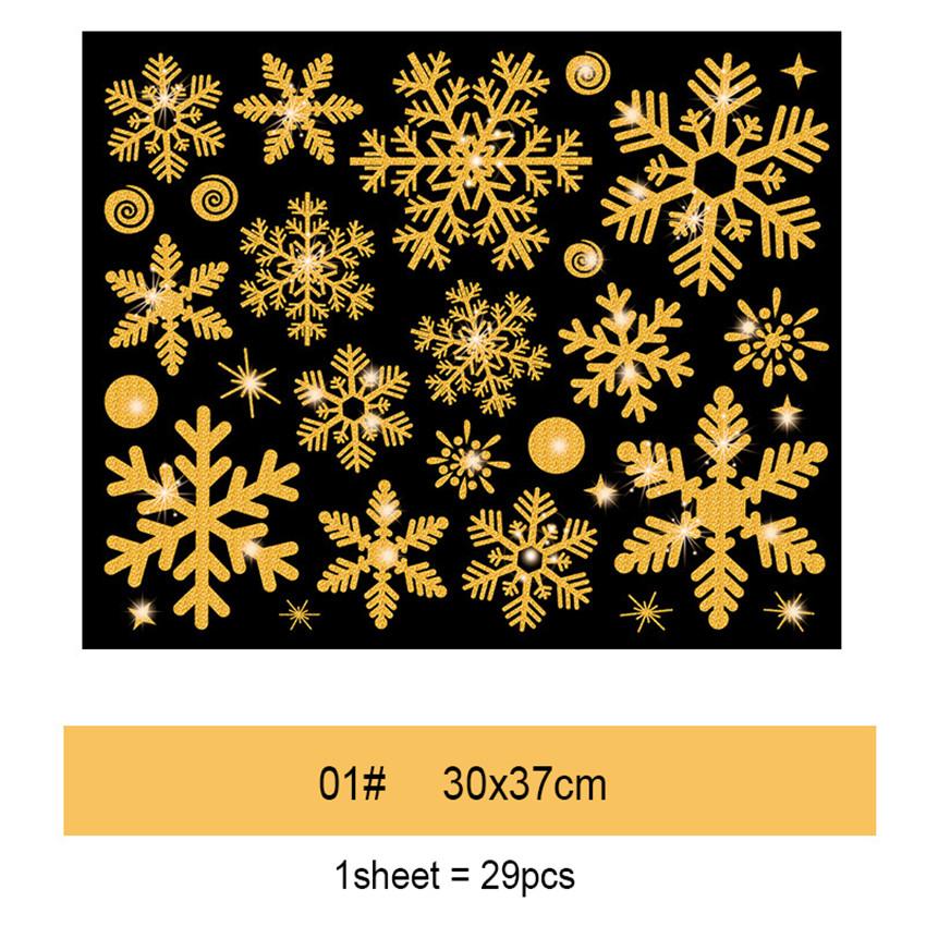 29/22Pcs Snowflake Electrostatic Wall Stickers Window Kids Room Christmas Decor Decals for Home Decor 2026 New Year Wallpaper