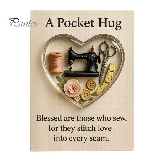 Capsule Shaped Ornament Pocket Hug Token for Hairstylists Heart Acrylic Band-aid Art Keepsake with Mini Hair Tools Stylist Appreciation Gifts Medicine