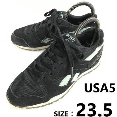 CLASSIC Low Cut Sneakers Black Size 23.5cm Unisex(USED)