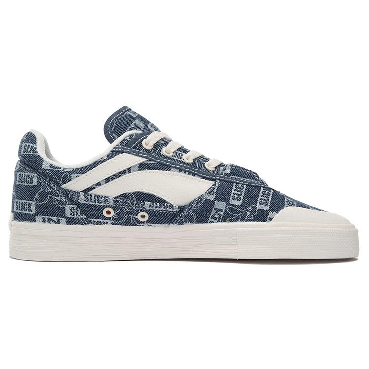 Li Ning Rutschfest, Abriebfest, Leicht Niedrig geschnittene Skateboard-Schuhe Herren Blau AECS023-2