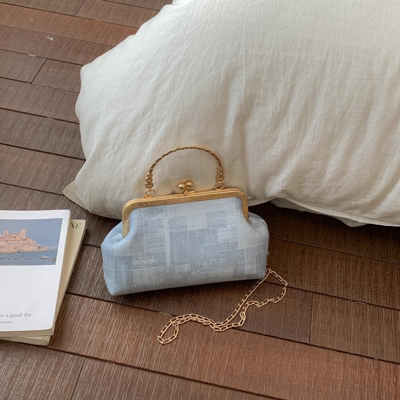 Chinesischer Stil Elegante Clip-Schultertaschen für Damen Vielseitige Damen-Ketten-Umhängetasche Tragbare Damen-Handtaschen Geldbörse