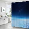 Star Galaxy Planet Shower Curtain Night Starry Sky Universe Space Moon Print Polyester Bathroom Curtain Home Bathtub Decoration