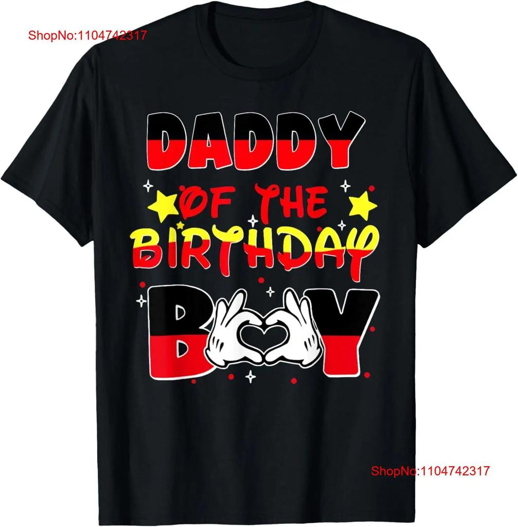 Dad And Mom Daddy Of The Birthday Boy Family Party Decor T Shirt vintage Washed Breathable streetwear Soft Stretched Slightly