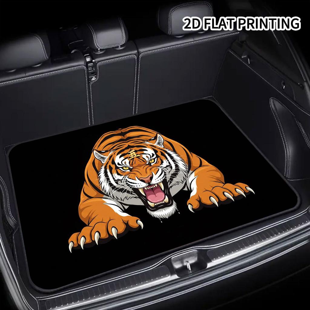 1Pcs Roaring Tiger Car Trunk Mat Anti Slip Cargo Liner Waterproof Rear Storage Protector Floor Mat SUV Sedan Decor