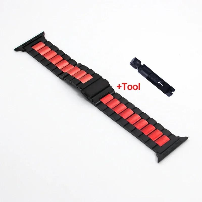 Stainless Steel Strap For Apple Watch 46mm Ultra 49mm Metal Wristband Bracelet For iWatch 10 9 8 5 4 SE 42mm Business Watchband