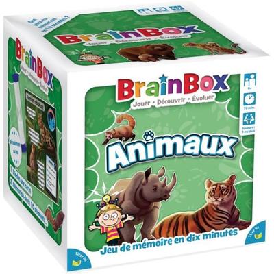 Board Game - BrainBox - Animals - Observation and Memory Game - 1 Player or More - 8 Years and +