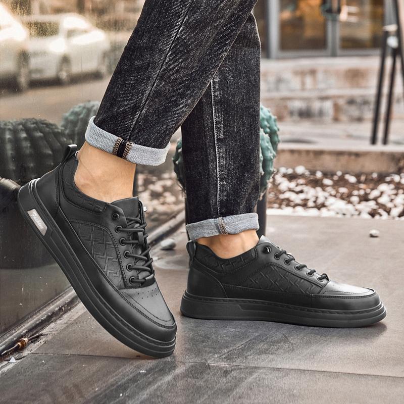 Mode Echtes Leder Lässiger Skate-Schuh Outdoor Fahren Hohe Qualität Herren Vulkanisierte Schuhe Neue Mode Herren Tenis Schuhe Herren Sneaker