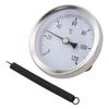 63mm Bimetall Pipe Thermometer Temperature Range Of 0-120°C With Fixing Spring Industrial Pipe Thermometer, Pointer Thermometer