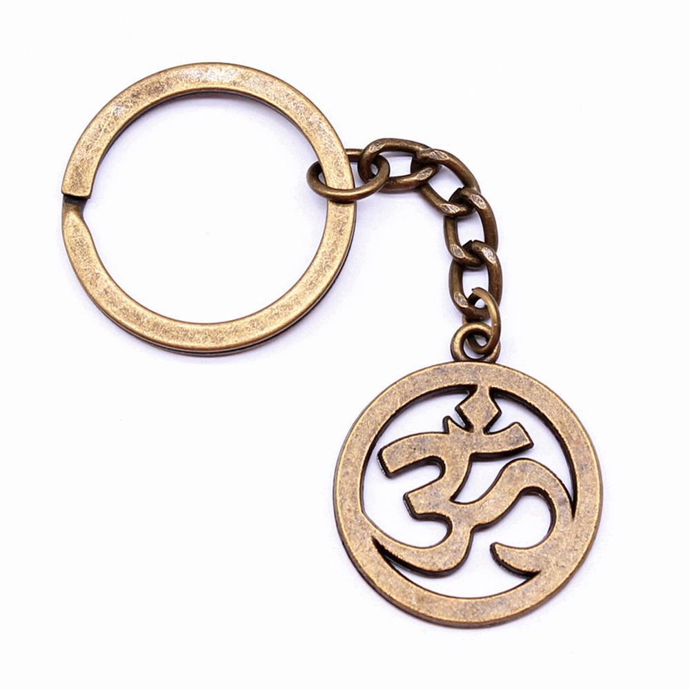 Metal Fittings Yoga Keychain Sport Theme Key Ring Souvenir 28mm