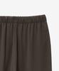 BASIC HOUSE Women'S Breathable Elastic Waist Wide Pants Melange Brown