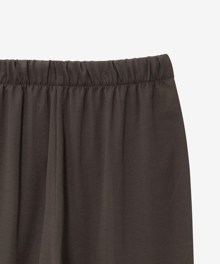 BASIC HOUSE Women'S Breathable Elastic Waist Wide Pants Melange Brown