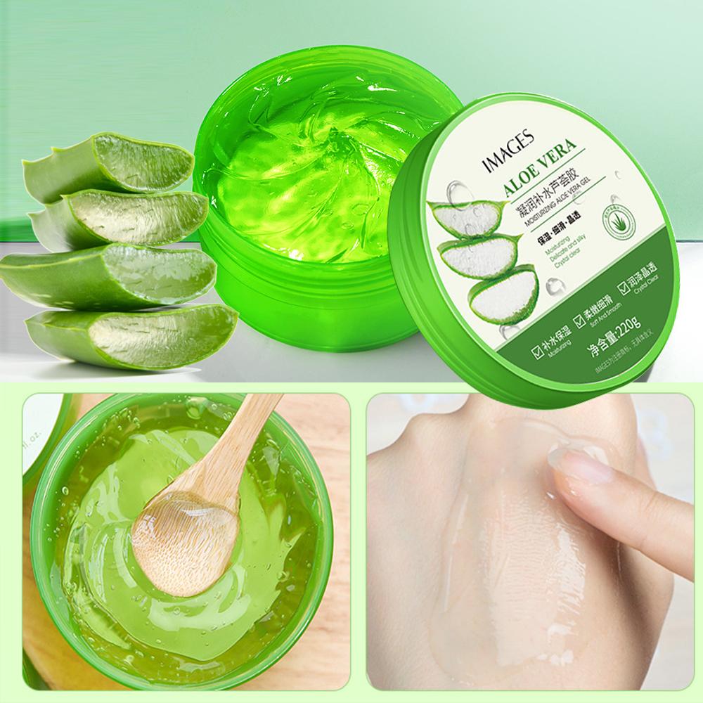 220g IMAGES Aloe Vera Gesichtscreme, Tiefenhydratisierende und nährende feuchtigkeitsspendende Gesichtscreme