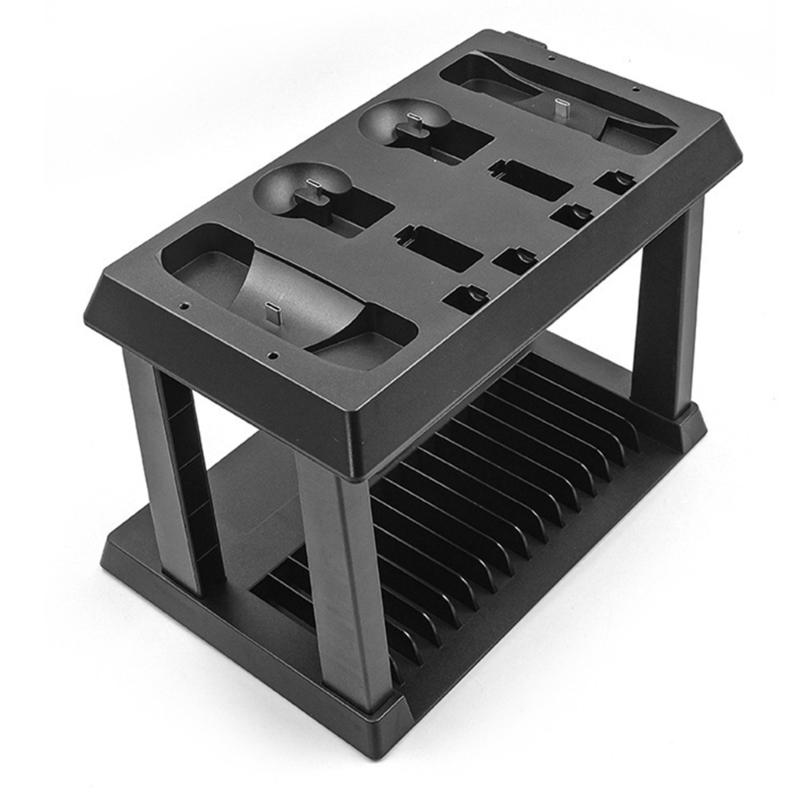 

Portable Charging Station with Disc Storage Slot for Game Controller Portable Organiser Holder Stand 1