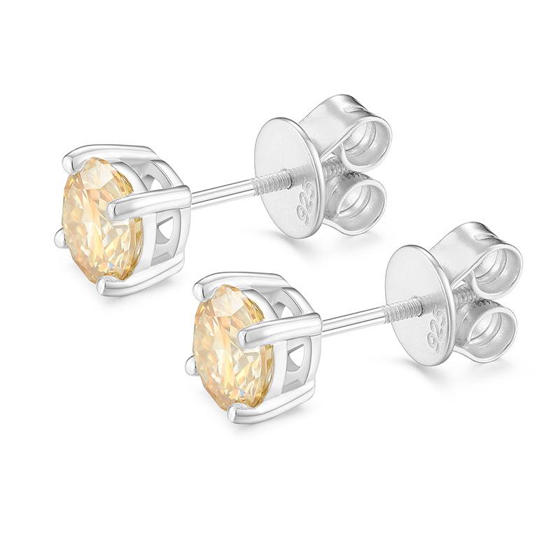 Fashion Stud Earrings 18K Gold Plated Sterling Silver 925 Hoop Earrings Gemstone Moissanite Piercing Men Women Tarnish Earrings