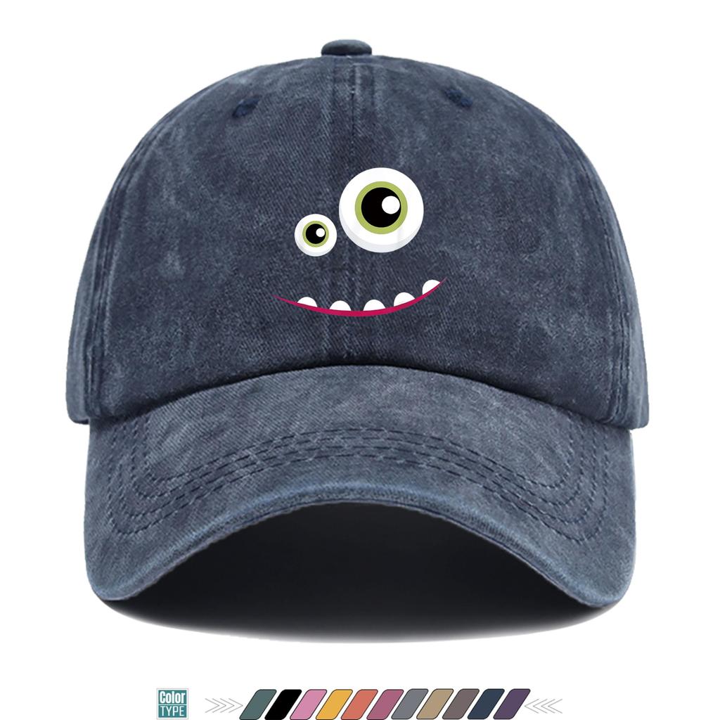pc Monster Eye Pattern Printed Truck Hat Comfortable And Breathable Stylish And Attractive Cartoon Game Black Classic Papa H