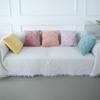 45cm Cushion Cover Modern Simple Soft Fluffy Pure White Plush Pillow Home Cushion Artificial Imitation Wool Pillow Cover