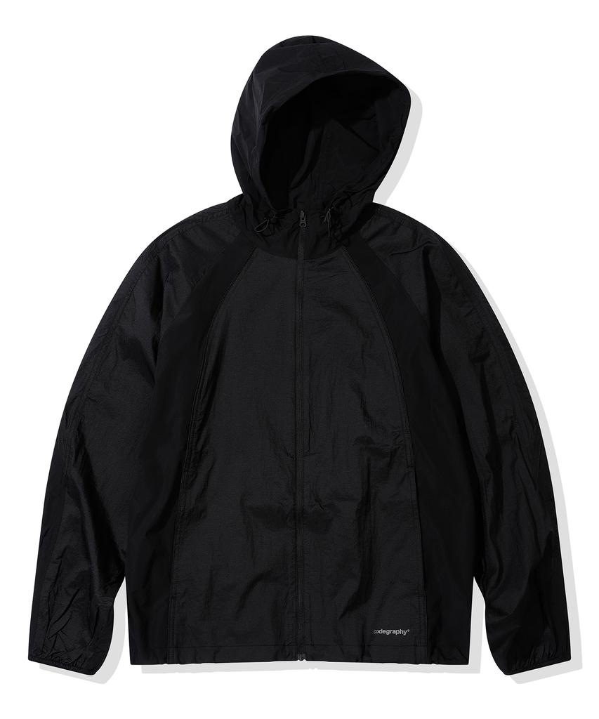 Cgp Nylon Hooded Lightweight Windbreaker_Black