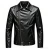 Leather jacket men's spring and autumn explosion leather jacket fashion trend locomotive slim PU leather lapel jacket men's clothing