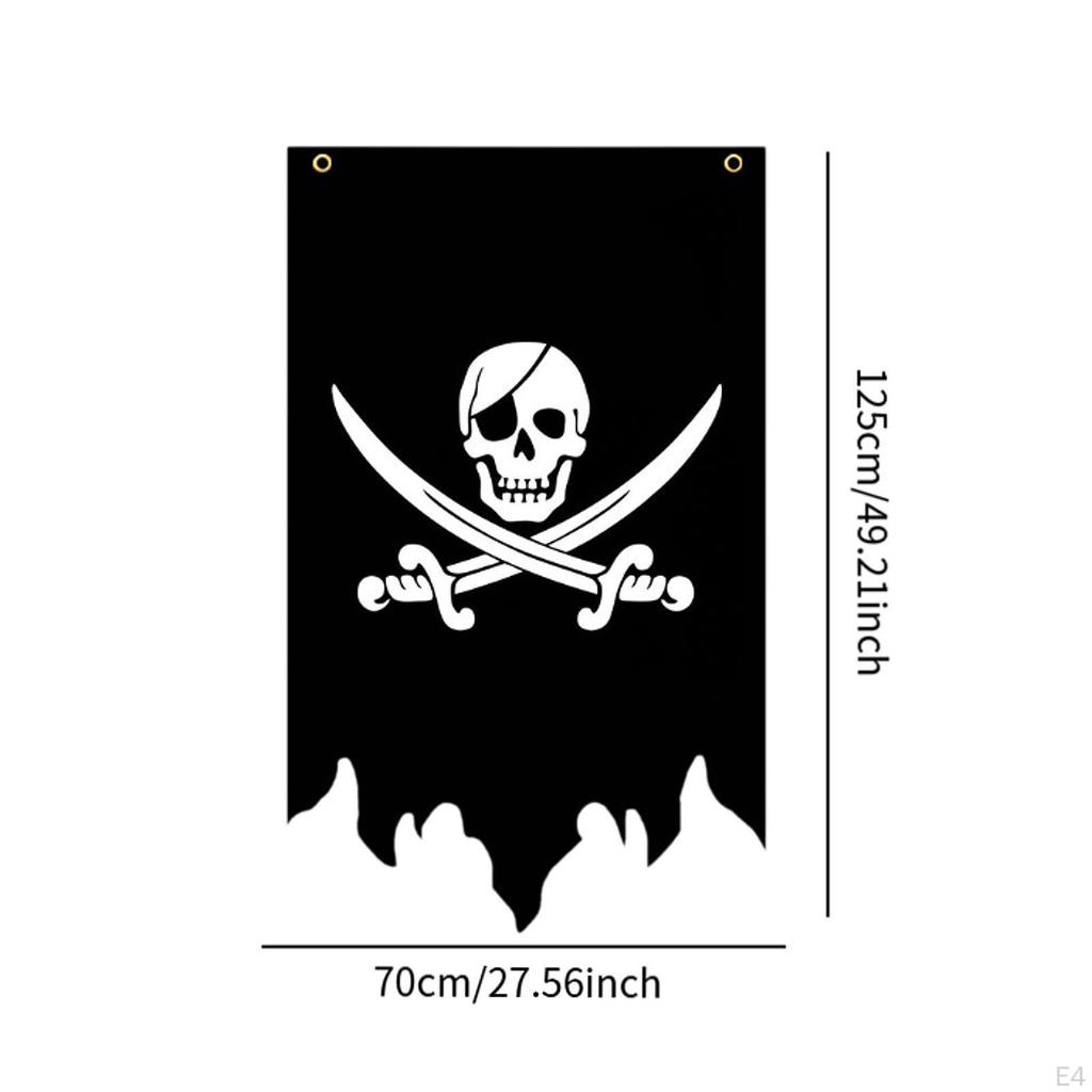 Crossbone Flag for Halloween Themed Party Indoor Outdoor Decoration