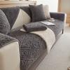 Winter Sofa Cushion Jacquard Cotton Velvet Modern Simple Non-Slip Sofa Cover Thickened Soft Warm Sofa Armrest Protection Towel