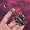 Black Tourmaline Rough Gemstone Pendant Guitar Copper Wire Wrapped Unique Pendant