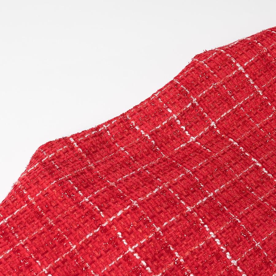 ZR Evropský a americký styl 2025 Jarní kostkovaná bunda s vycpávanými rameny