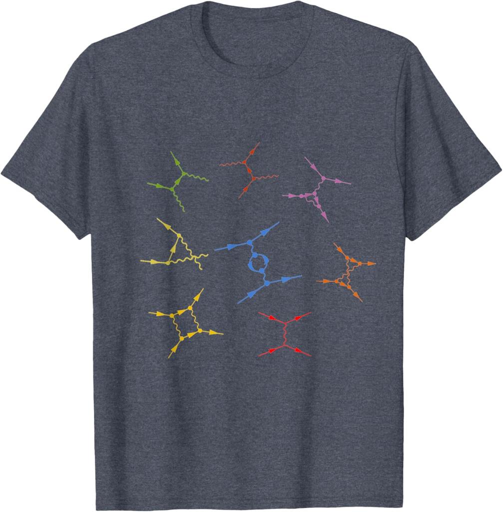 Noether Sym Quantum Physics FeynUnisex Diagrams Science Basics TShirt Cotton Graphic T Shirts Unisexs Clothing Camisas Streetwear