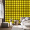 Yellow and ochre checkered wallpaper, yellow background for living room and bedroom 50x1000