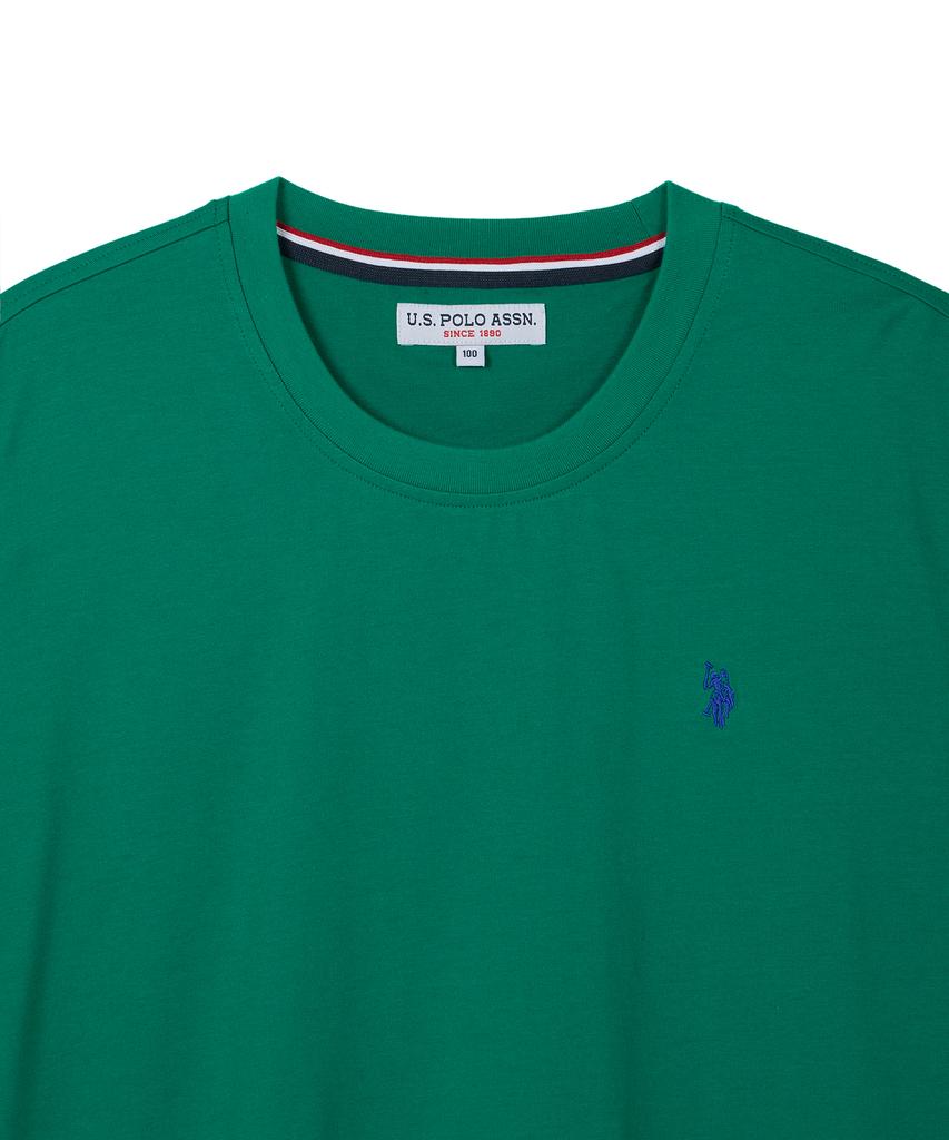 USPOLOASSN Cotton Short Sleeve Round Neck T-Shirt_Green