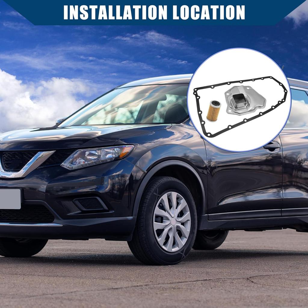 NO. 31728-1XF02 31726-28X0A 31397-1XF0C Transmission Filter Oil Pan Gasket Kit for Nissan Rogue NV200 Juke/Transmission Valve Pan Gasket Oil