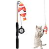 Cat Interactive Toys For Indoor Cats Cat Teaser Fish Toy With And Wheel Interactive Cat String Toy Catcher Teaser And Funny