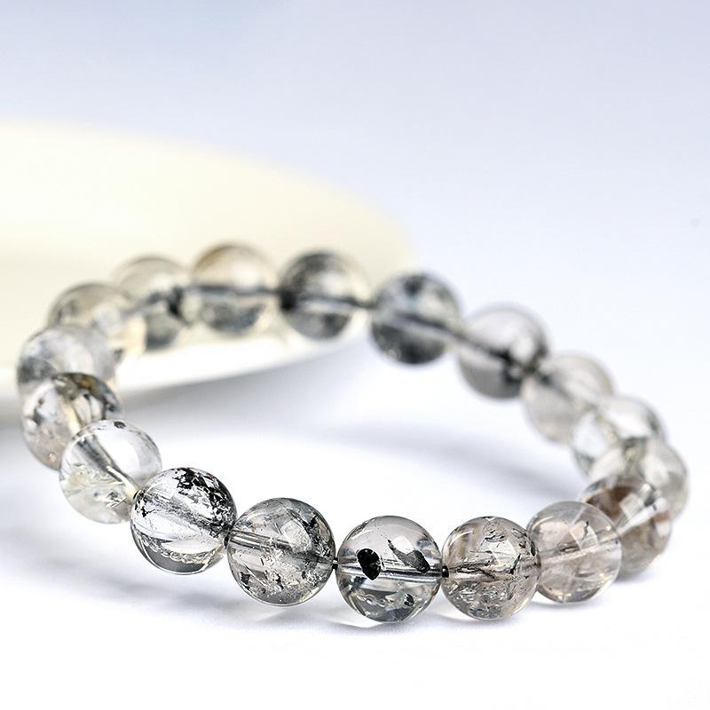 Hongchu Crystal Natural Shining Diamond Bead Bracelet Black Shimmering Diamond Transparent Bracelet