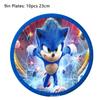 51pcs Sonic Birthday Party Supplies Including Tablecloth, Plates, Napkins Cups